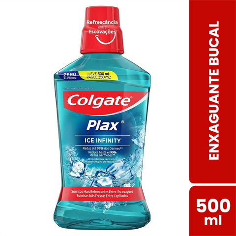 Enxaguante Bucal Colgate Plax Ice Infinity Com 500ml