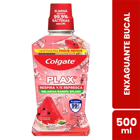 Enxaguante Bucal Colgate Plax Melancia Com 500ml