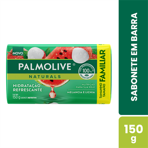 Sabonete Em Barra Palmolive Naturals Hidratação Refrescante Melancia E Lichia Com 150g
