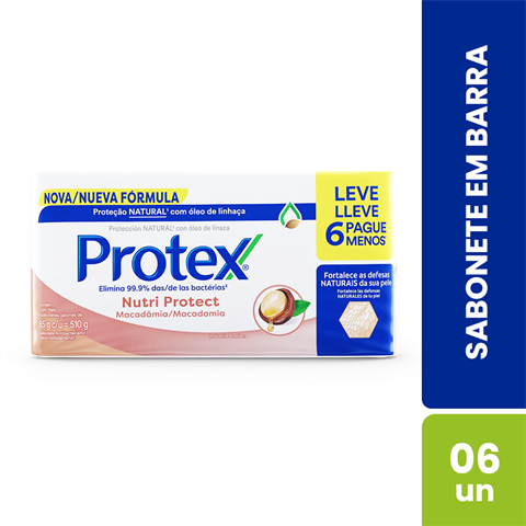 Sabonete Em Barra Protex Nutri Protect Macadâmia Com 6 Unidades De 85g