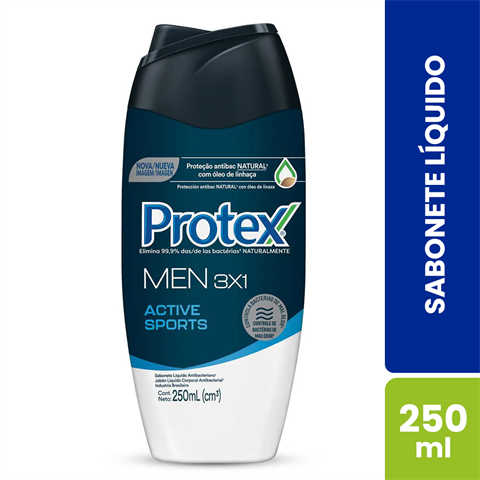Sabonete Líquido Protex Man 3X1 Active Sports Com 250ml
