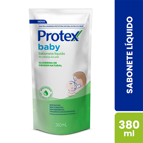 Sabonete Líquido Infantil Protex Baby Glicerina Refil Com 380ml