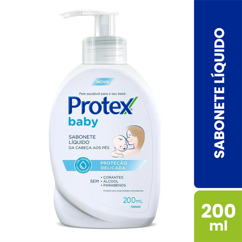 Sabonete Líquido Infantil Protex Baby Proteção Delicada Com 200ml