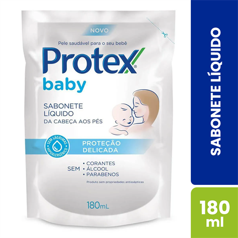 Sabonete Líquido Infantil Protex Baby Proteção Delicada Refil Com 180ml