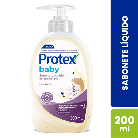 Sabonete Líquido Infantil Protex Baby Lavanda Com 200ml