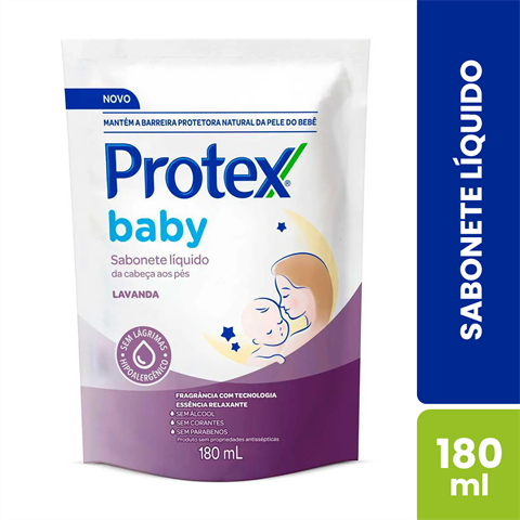Sabonete Líquido Infantil Protex Baby Lavanda Refil Com 180ml