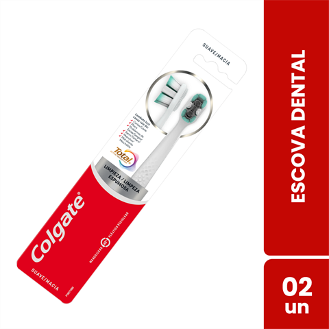 Pack Escova Dental Colgate Total Prevenção Ativa Limpeza Espumosa Macia Com 2 Unidades