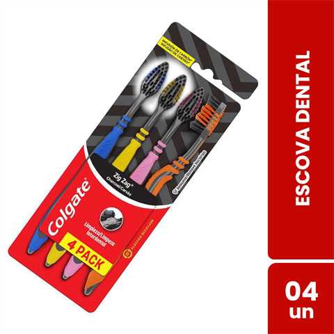 Pack Escova Dental Colgate Zig Zag Med Com 4 Unidades