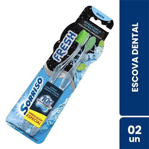 Pack Escova Dental Sorriso Fresh Macia Com 2 Unidades