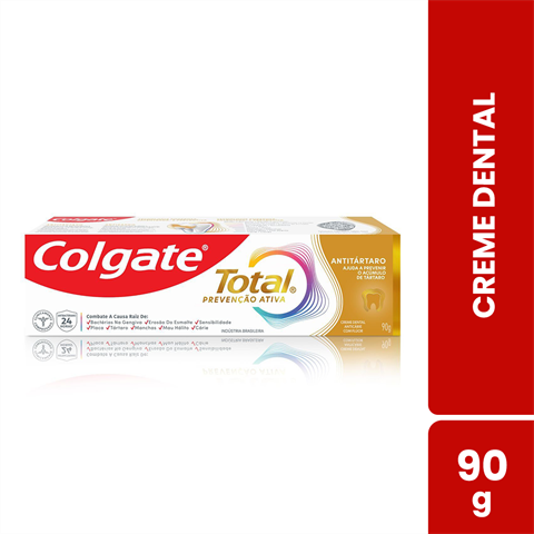 Creme Dental Colgate Total Prevenção Ativa Antitártaro 90g