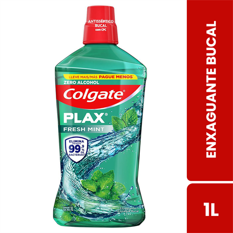 Enxaguante Bucal Colgate Plax Fresh Mint 1L