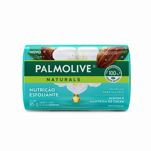 Sabonete Em Barra Palmolive Naturals Nutrição Esfoliante Jasmim E Manteiga De Cacau 85g