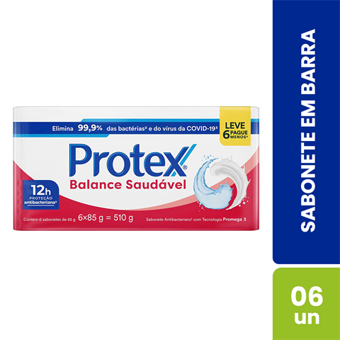 Pack Sabonete Em Barra Protex Balance Saudável 85g Leve 6 Pague 5