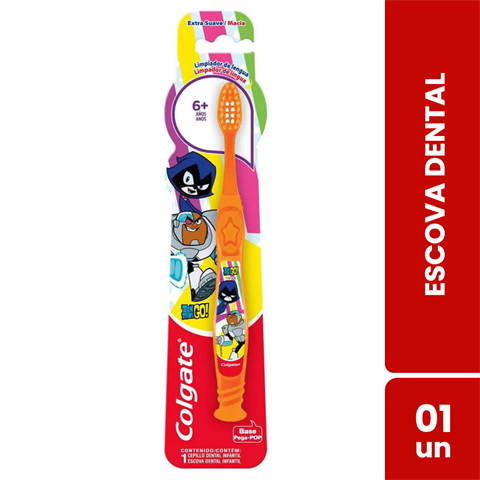 Escova Dental Infantil Colgate Teen Titans Go! 6+ Anos Extra Macia