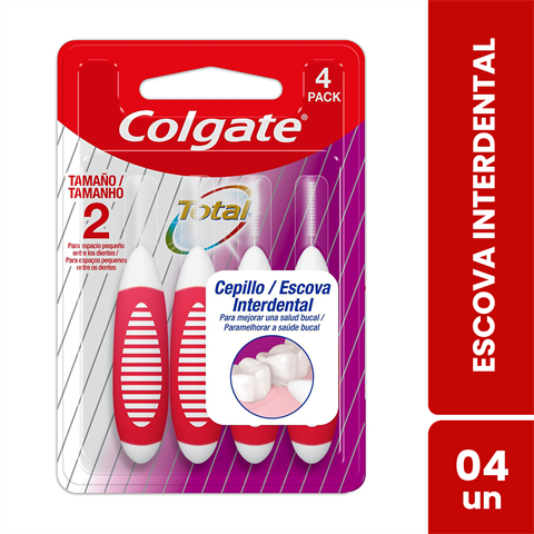 Pack Escova Dental Colgate Interdental Total Prevenção Ativa Com 4 Unidades