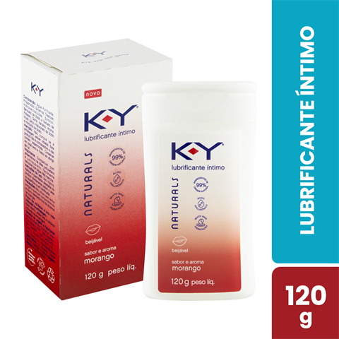 Lubrificante Íntimo K-Y Naturals Sabor Morango Com 120g