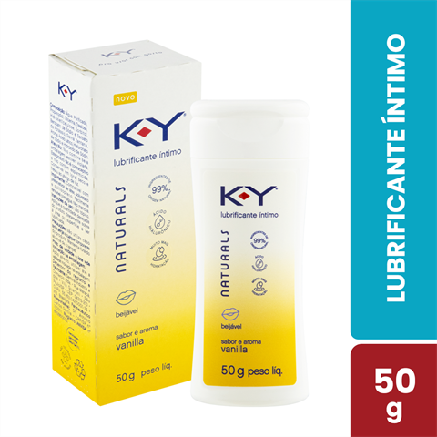 Lubrificante Íntimo K-Y Naturals Sabor Vanilla Com 50g