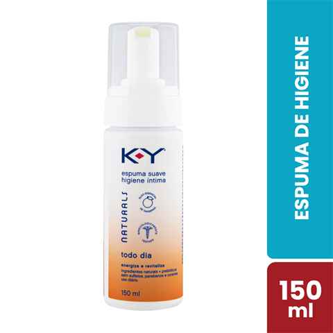 Espuma Suave K-Y Naturals Higiene Íntima Todo Dia Com 150ml