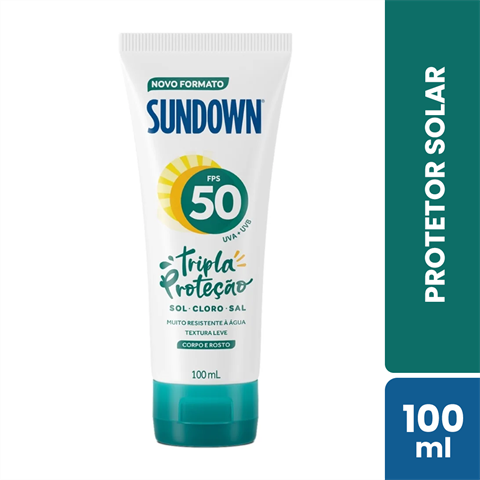 Protetor Solar Sundown Tripla Proteção FPS50 Com 100ml