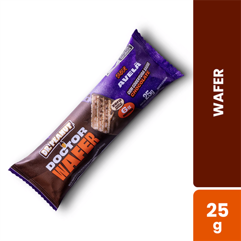 Barra Wafer Dr. Peanut Doctor Wafer Sabor Avelã Com 25g