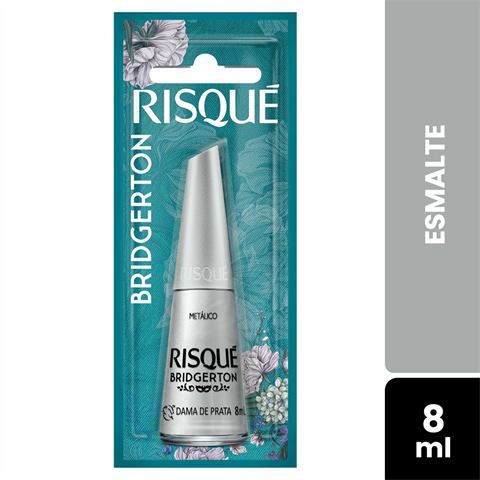 Esmalte Risqué Bridgerton Metálico Dama De Prata Blister Com 8ml