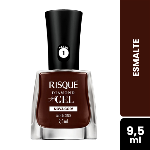 Esmalte Risque Diamond Gel Mocaccino Com 9,5ml