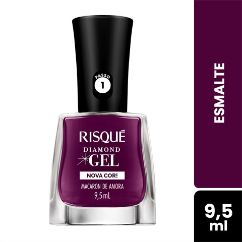 Esmalte Risque Diamond Gel Macaron De Amora Com 9,5ml