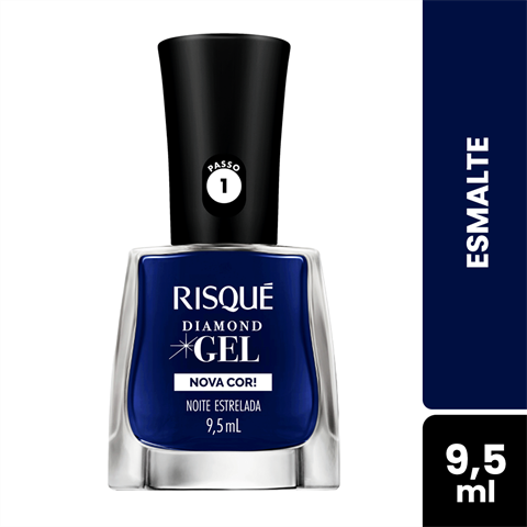 Esmalte Risque Diamond Gel Noite Estrelada Com 9,5ml