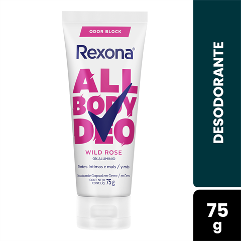 Desodorante Antitranspirante Rexona Em Creme All Body Deo Wild Rose Com 75g