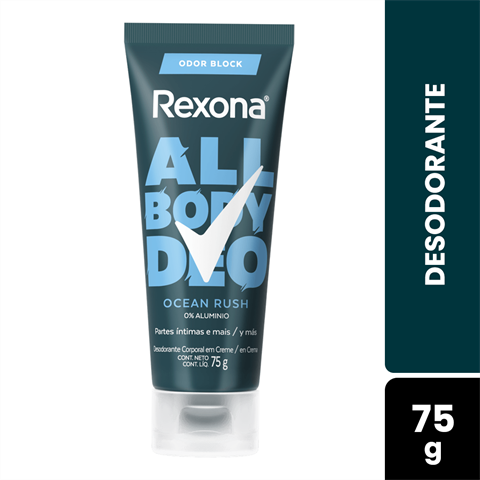 Desodorante Antitranspirante Rexona Em Creme All Body Deo Ocean Rush Com 75g