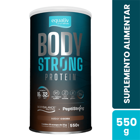 Suplemento Alimentar Equaliv Body Strong Protein Sabor Cacau Com 550g
