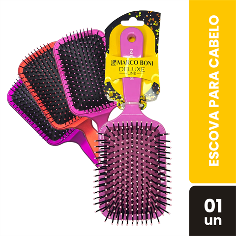 Escova Para Cabelo Marco Boni Free Linha Deluxe Raquete Com 1 Unidade