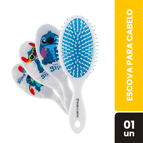 Escova Para Cabelo Marco Boni Oval Grande Disney Stitch Modelos Diversos Com 1 Unidade