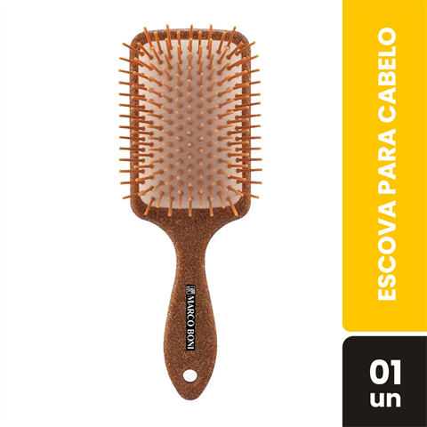 Escova Para Cabelo Marco Boni Raquete Média Coleção Coconut 1 Unidade