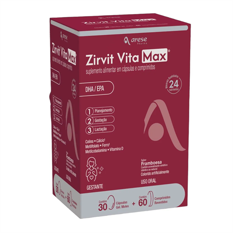 Suplemento Alimentar Zirvit Vita Max C/60 Comprimidos + 30 Cápsulas