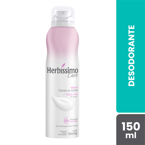 Desodorante Antitranspirante Herbíssimo Care Aerossol Hibisco Com 150ml