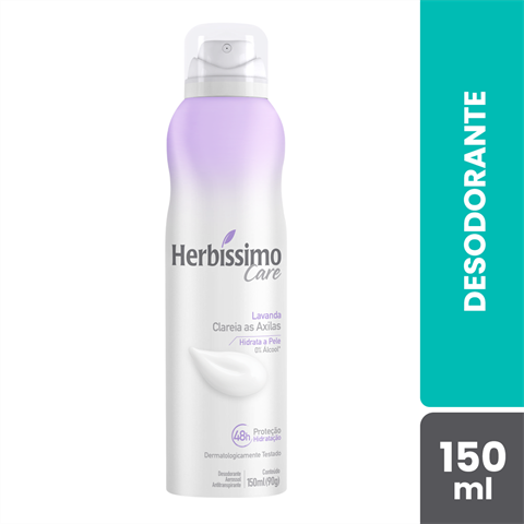 Desodorante Antitranspirante Herbíssimo Care Aerossol Lavanda Com 150ml