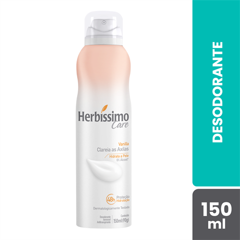 Desodorante Antitranspirante Herbíssimo Care Aerossol Vanilla Com 150ml