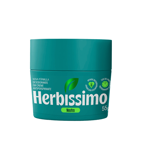 Desodorante Antitranspirante Herbíssimo Em Creme Neutro Com 55g