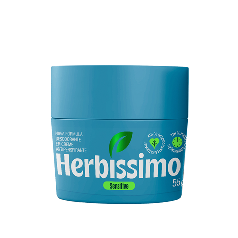 Desodorante Antitranspirante Herbíssimo Em Creme Sensitive Com 55g