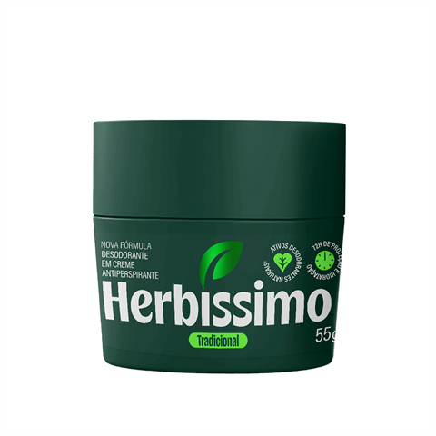 Desodorante Antitranspirante Herbíssimo Em Creme Tradicional Com 55g