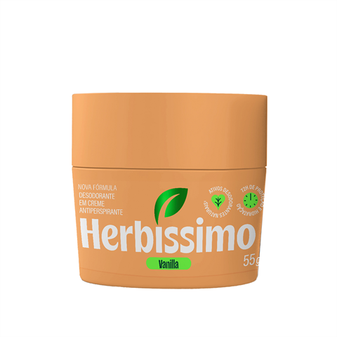 Desodorante Antitranspirante Herbíssimo Em Creme Vanilla Com 55g