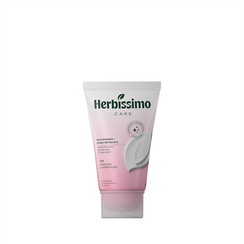 Desodorante Antitranspirante Herbíssimo Care Em Creme Rosa Mosqueta E Niacinamida Com 55g