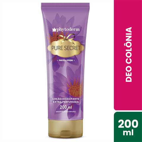 Loção Hidratante Corporal Phytoderm Phyto Lotion Pure Secret Com 200ml