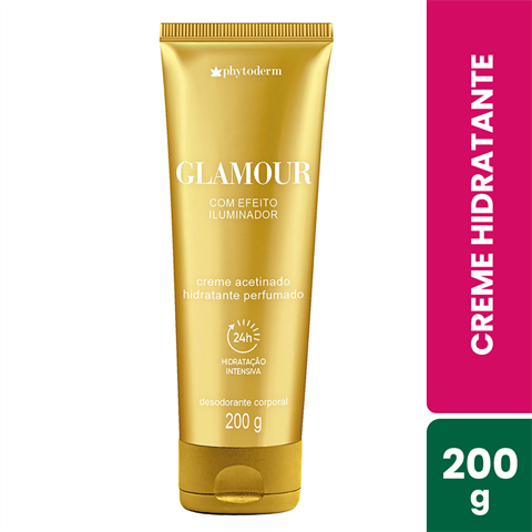 Creme Acetinado Hidratante Phytoderm Glamour Com 200g