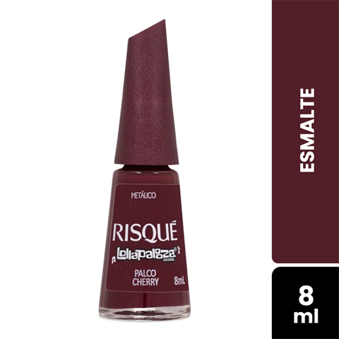 Esmalte Risqué Lollapalooza Metálico Palco Cherry Com 8ml