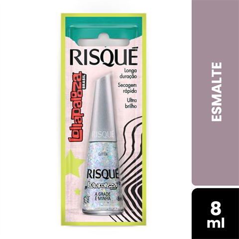 Esmalte Risqué Lollapalooza Glitter A Grade É Minha Blister Com 8ml