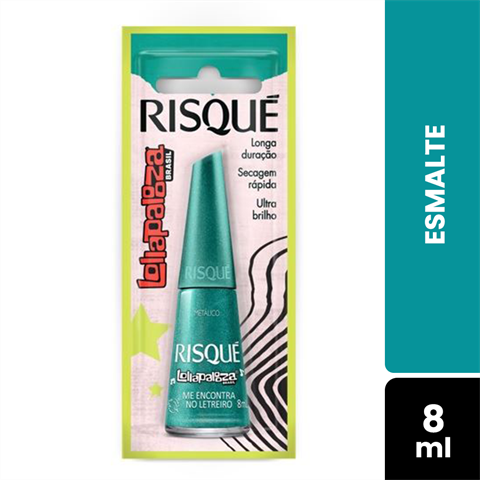 Esmalte Risqué Lollapalooza Metálico Me Encontra No Letreiro Blister 8ml