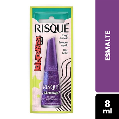 Esmalte Risqué Lollapalooza Efeito Foto No Lambe Lambe Blister Com 8ml