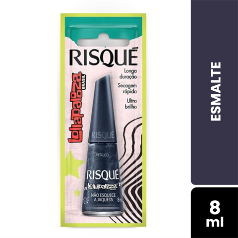 Esmalte Risqué Lollapalooza Metálico Não Esqueçe a Jaqueta Blister Com 8ml